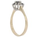 9ct Yellow Gold 0.02ct Diamond and Sapphire Ring