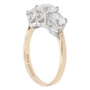 14ct Yellow Gold Cubic Zirconia Three Stone Ring