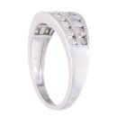 9ct White Gold 1.00ct Diamond Two Row Ring