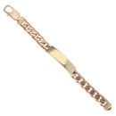 9ct Yellow Gold ID Curb Bracelet 8.5"