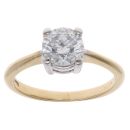 18ct Yellow Gold 1.00ct Brilliant Cut Diamond Solitaire Ring