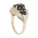 9ct Yellow Gold 0.10ct Diamond And Sapphire Ring