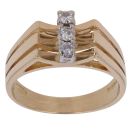 18ct Yellow Gold 0.20ct Brilliant Cut Diamond Fancy Ring