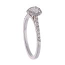 18ct White Gold 0.50ct Heart Shaped Diamond Cluster Ring