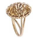 9ct Yellow Gold Yellow Gemstone Single Stone Ring