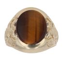 9ct Yellow Gold Tigers Eye Signet Ring