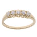 14ct Yellow Gold Cubic Zirconia Five Stone Ring