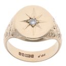 9ct Yellow Gold 0.15cts Diamond Signet Ring