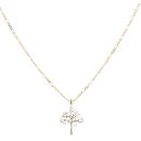 9ct Yellow Gold Tree Pendant And Chain 20"