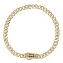 14ct Yellow Gold Monaco Classic Plain Lock Curb Bracelet 6.5"