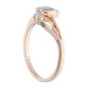 9ct Yellow Gold Created Blue Topaz And Diamond Ring