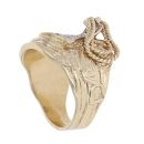 9ct Yellow Gold Cubic Zirconia Saddle Ring