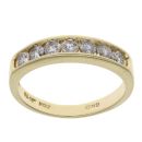 18ct Yellow Gold 0.55ct Brilliant Cut Diamond Half Eternity Ring