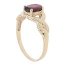 9ct Yellow Gold Garnet Single Stone Ring