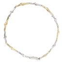 14ct Yellow and White Gold Cubic Zirconia Bracelet 7.5"