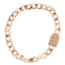 9ct Yellow Gold England Curb Bracelet 8"
