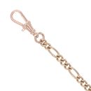 9ct Rose Gold Figaro Bracelet 7"