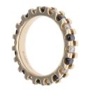 14ct Yellow Gold 0.90ct Diamond and Sapphire Eternity Ring