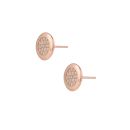 Rose Gold Plated Sterling Silver Cubic Zirconia Stud Earrings