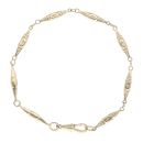 9ct Yellow Gold Patterned Fancy Bracelet 7.5"