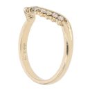 9ct Yellow Gold 0.20ct Brilliant Cut Diamond Wishbone Ring