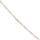 9ct Yellow And White Gold Figaro Chain 20"