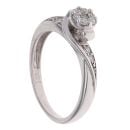 9ct White Gold 0.17ct Diamond Cluster Ring