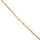 Gold Plated Silver Diamond Cut Rope Chain 18"