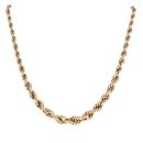 9ct Yellow Gold Graduating Rope Chain 18"