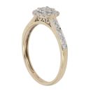 9ct Yellow Gold 0.33ct Diamond Cluster Ring