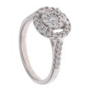 9ct White Gold 0.50ct Brilliant Cut Diamond Cluster Ring