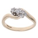 9ct Yellow Gold 0.25ct Brilliant Cut Diamond Trilogy Ring