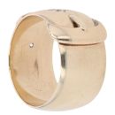 9ct Yellow Gold Cubic Zirconia Buckle Ring