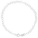 Silver Open Heart Bracelet 7" By Icesia