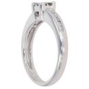 Platinum 0.25ct Princess And Brilliant Cut Diamond Cluster Ring