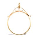 9ct Yellow Gold Full Sovereign Pendant Mount - Scroll Top