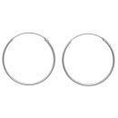 Silver Plain Hoop Earrings by Icesia