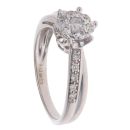 9ct White Gold 0.25ct Brilliant Cut Diamond Cluster Ring