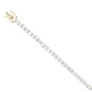 14ct Yellow Gold Cubic Zirconia Tennis Bracelet 7.5"