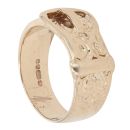 9ct Yellow Gold Patterned Buckle Ring