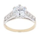 9ct Yellow Gold Cubic Zirconia Single Stone Ring