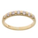 18ct Yellow Gold 0.35ct Brilliant Cut Diamond Half Eternity Ring