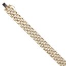 9ct Yellow Gold Watch Strap Style Bracelet 7"