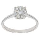 18ct White Gold 0.30ct Brilliant Cut Diamond Cluster Ring
