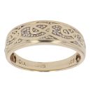 9ct Yellow Gold 0.05ct Diamond Celtic Ring
