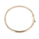 9ct Yellow Gold Ruby Textured Ruby Bangle