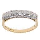 18ct Yellow Gold 0.50ct Brilliant Cut Diamond Half Eternity Ring