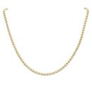 Gold Plated Silver Two Tone Fancy Chain 18"