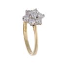 18ct Yellow Gold 0.75ct Diamond Cluster Ring