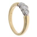 18ct Yellow Gold 0.35ct Brilliant Cut Diamond Trilogy Ring